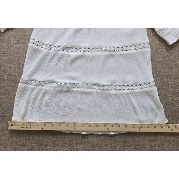 CHARLOTTE RUSSE White Cold Shoulder Strap Blouse S top - Picture 6 of 16